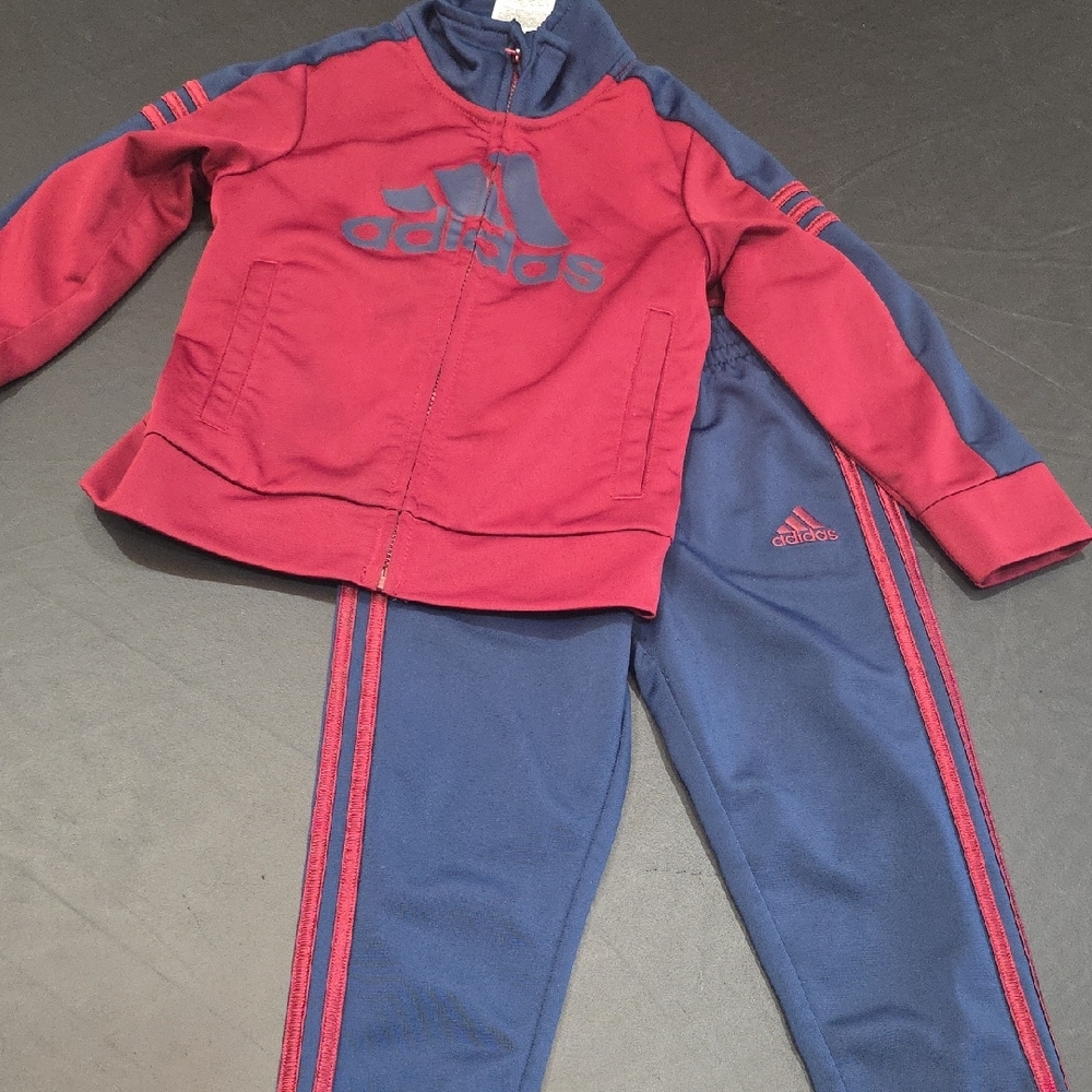 Adidas Burgundy and Navy Tracksuit